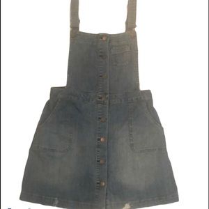 American Rag Overall Button Front Dress w/Pockets